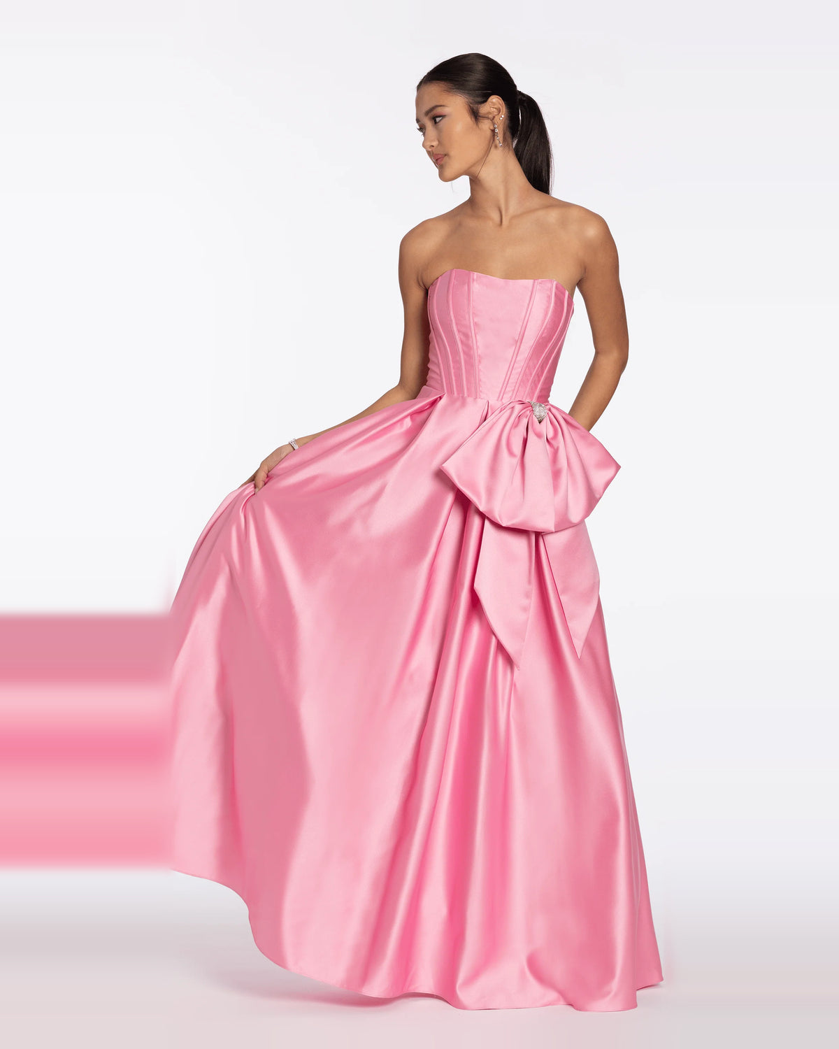 strapless ball-gown floor-length prom dress - image 3