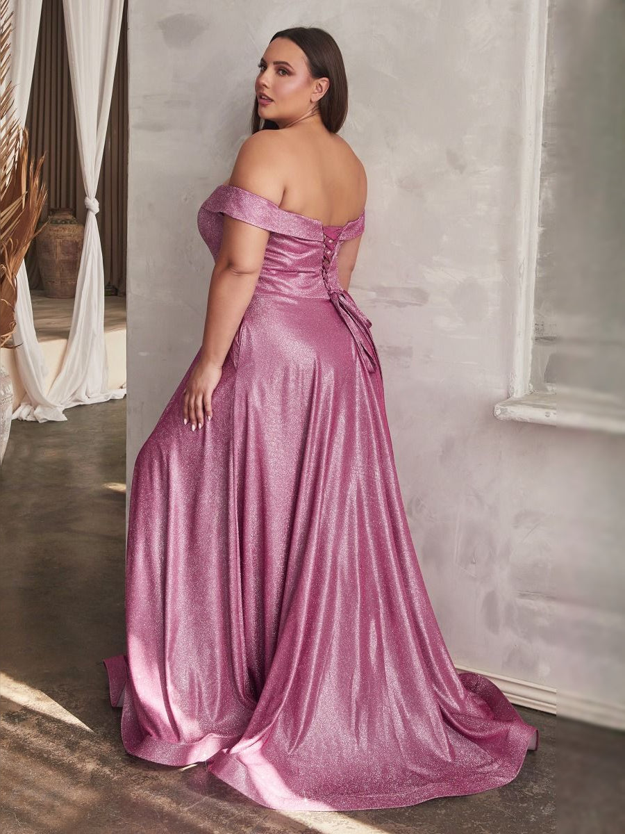 Dark Blue floor-length prom dress, alternate view showing the dress shape and hem