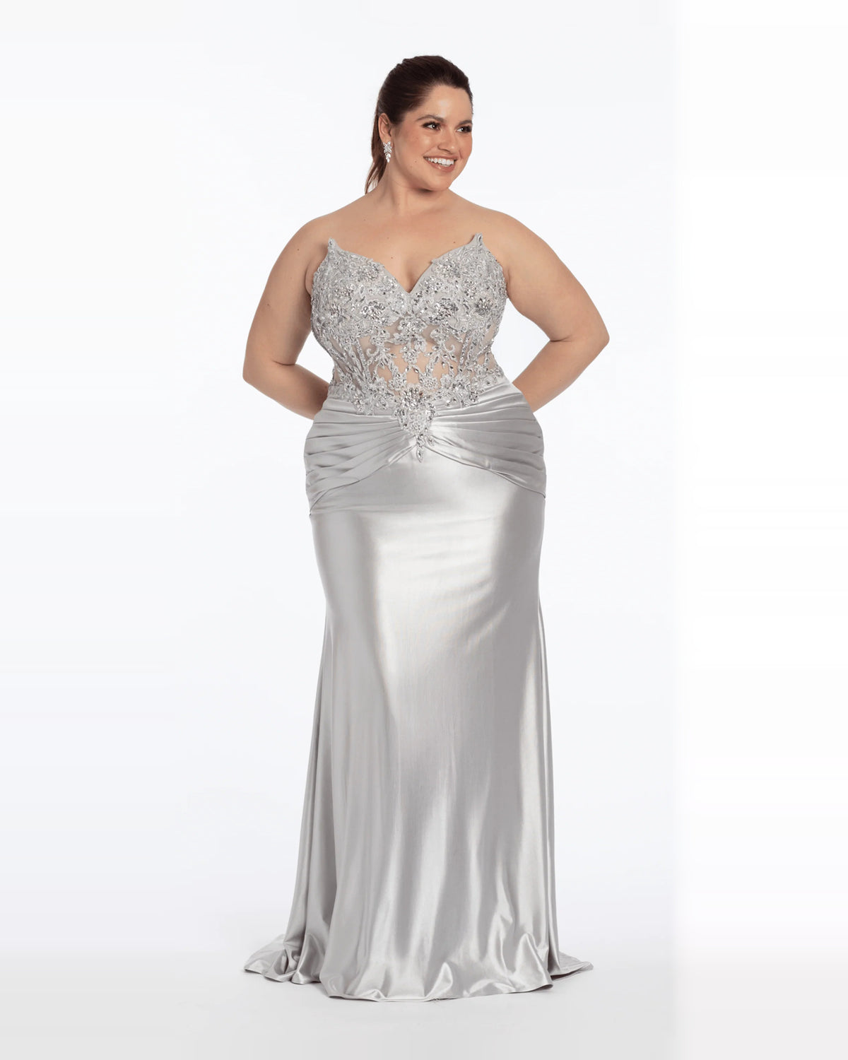 sweetheart column maxi prom dress - image 3