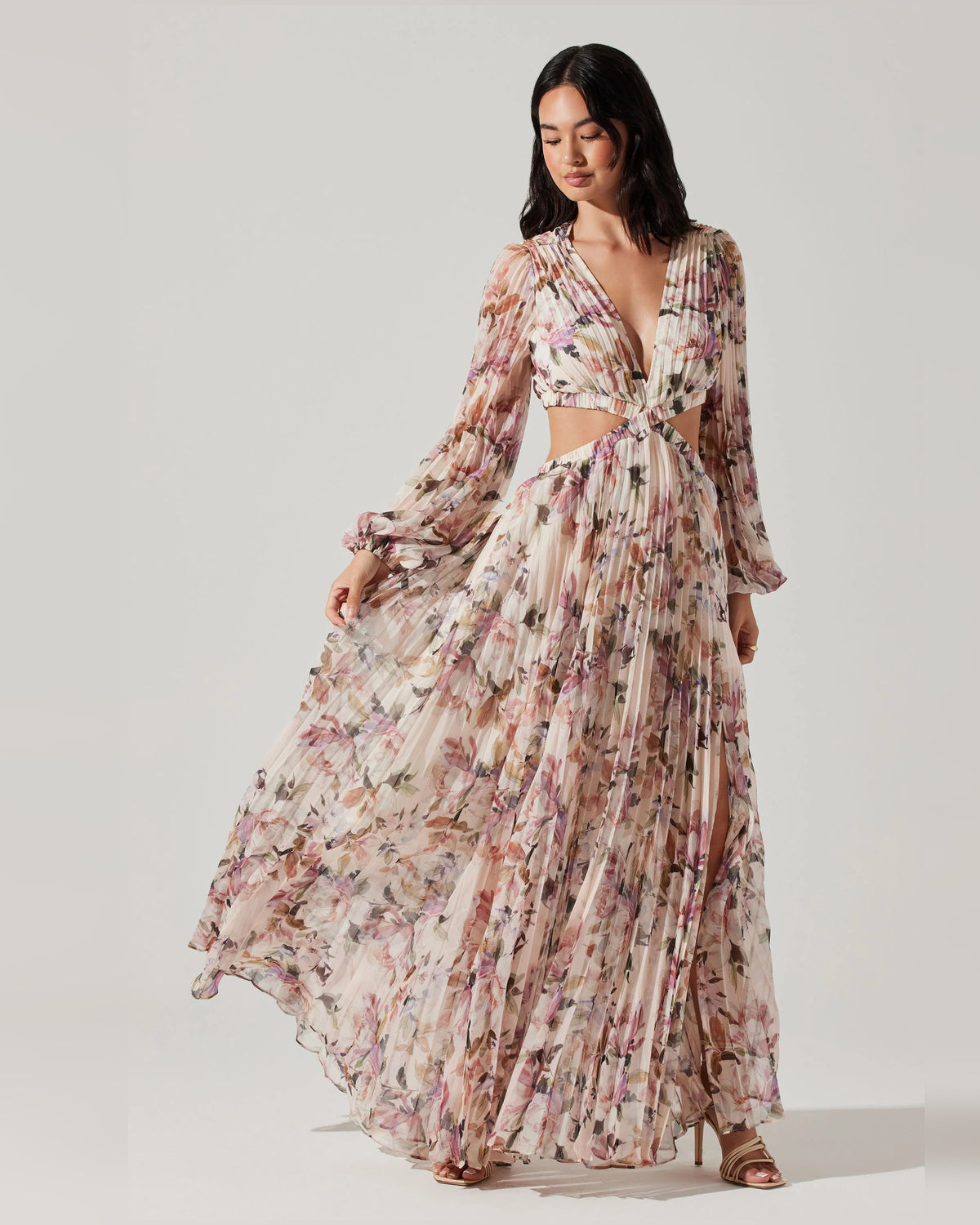 spaghetti strap a-line maxi formal dress - image 3