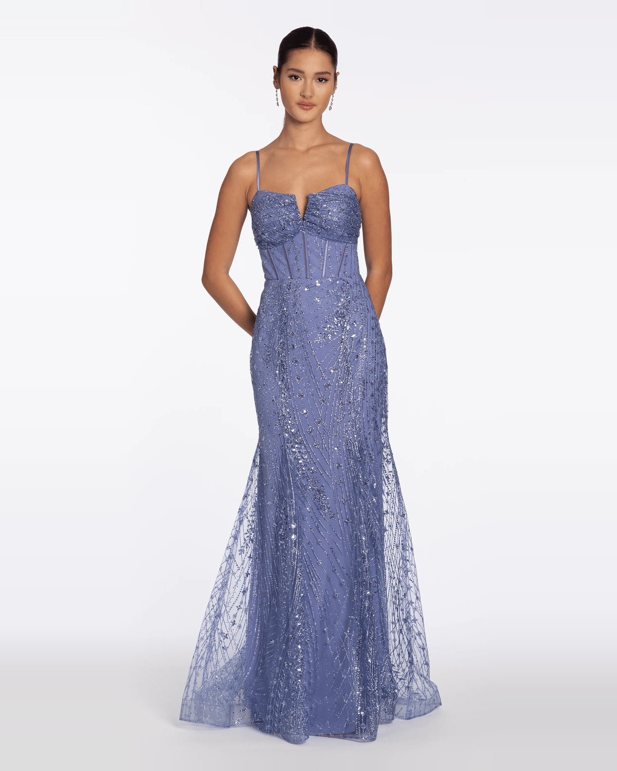 sweetheart trumpet maxi prom dress - image 3