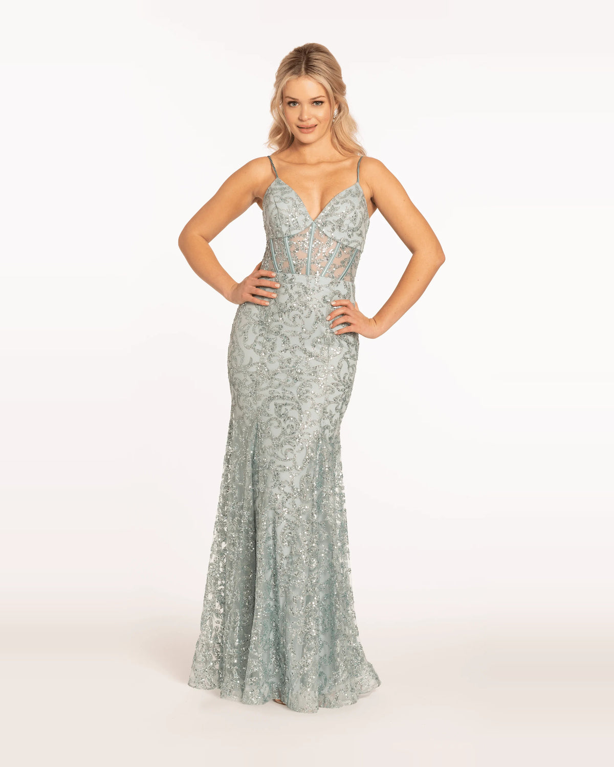 sweetheart column maxi prom dress - image 3