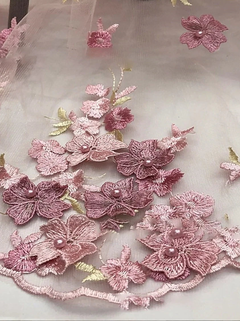 Dusty Pink floor-length mother of the bride dress, alternate view showing the dress shape and hem