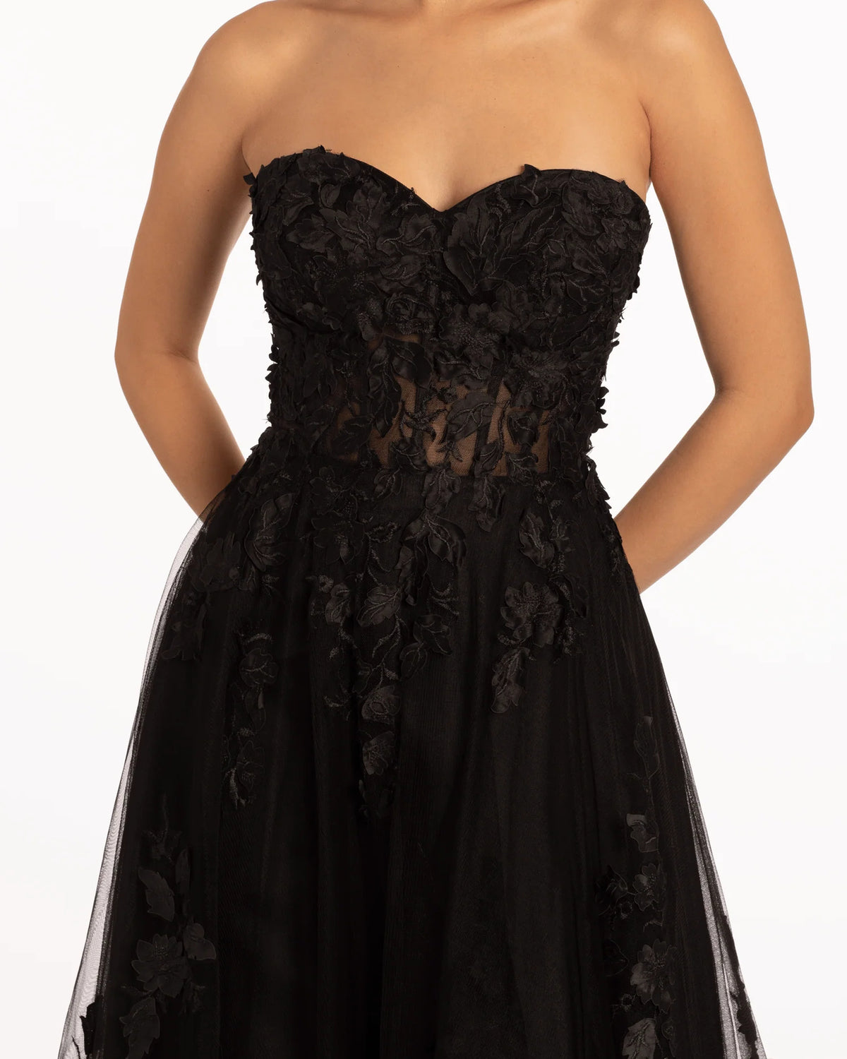 strapless a-line floor-length prom dress - image 3