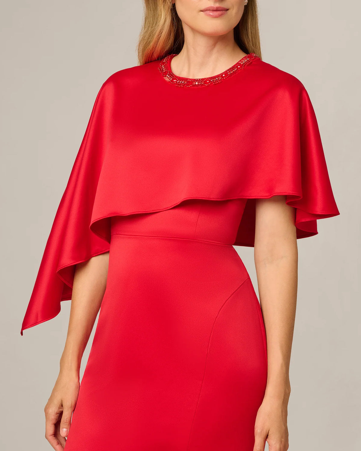 spaghetti strap a-line maxi mother of the bride dress - image 3