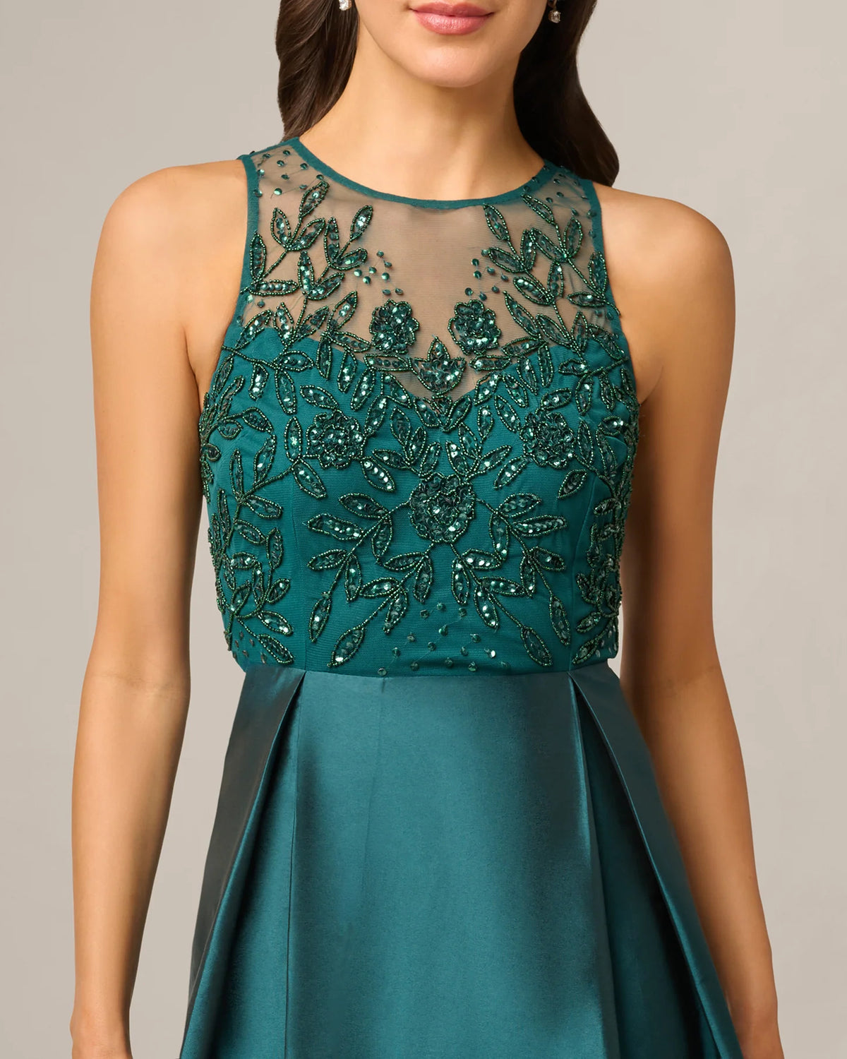 sleeveless a-line maxi mother of the bride dress - image 3