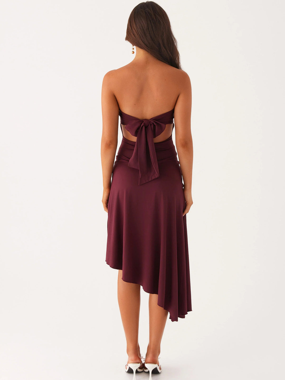 Mulberry midi formal dress, alternate view showing the bodice