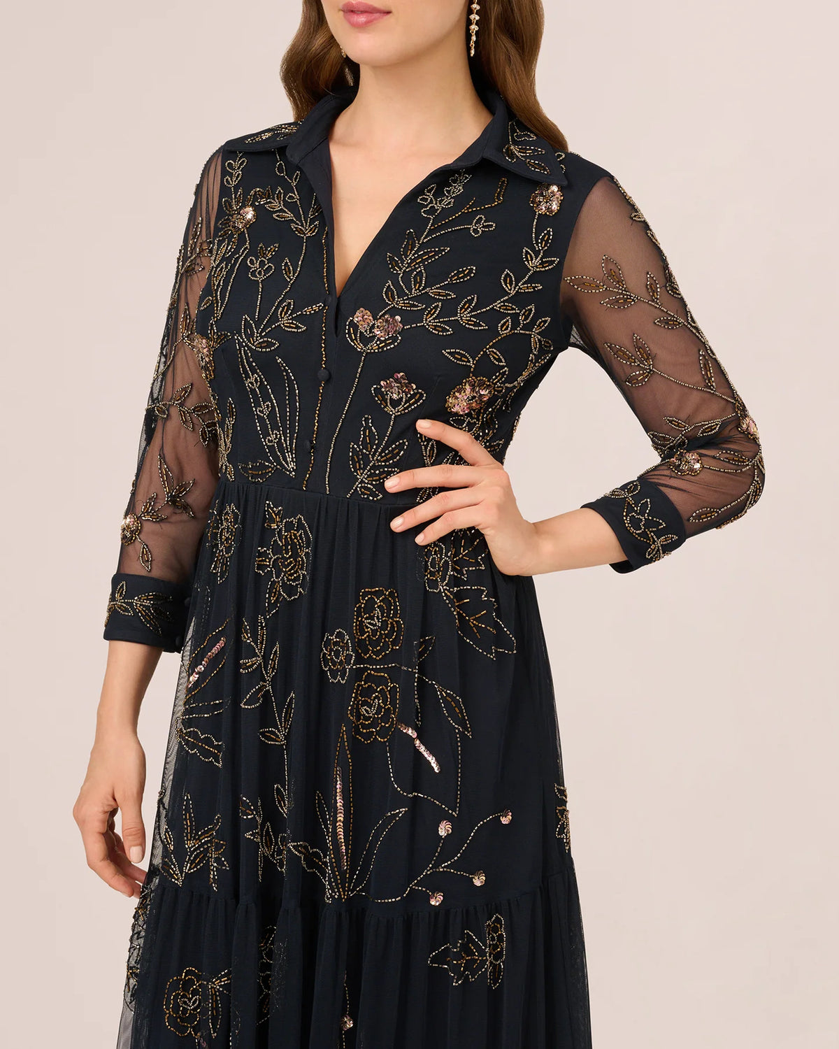 a-line maxi mother of the bride dress - image 3