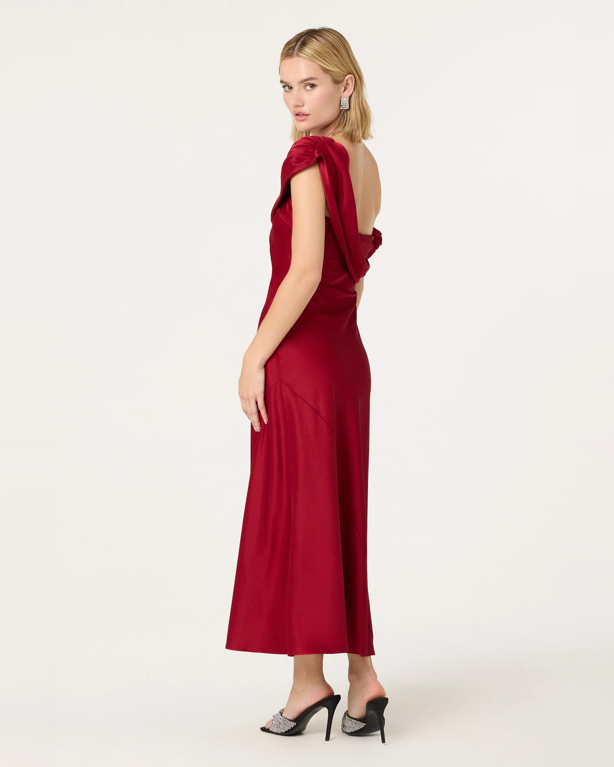 one-shoulder a-line maxi formal dress - image 3