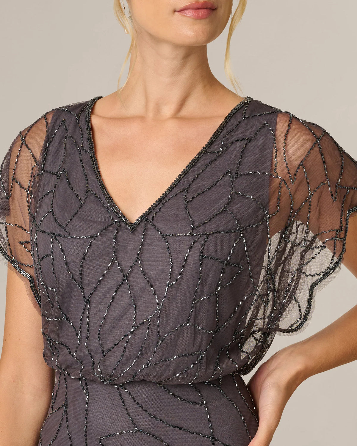 spaghetti strap mermaid maxi mother of the bride dress - image 3