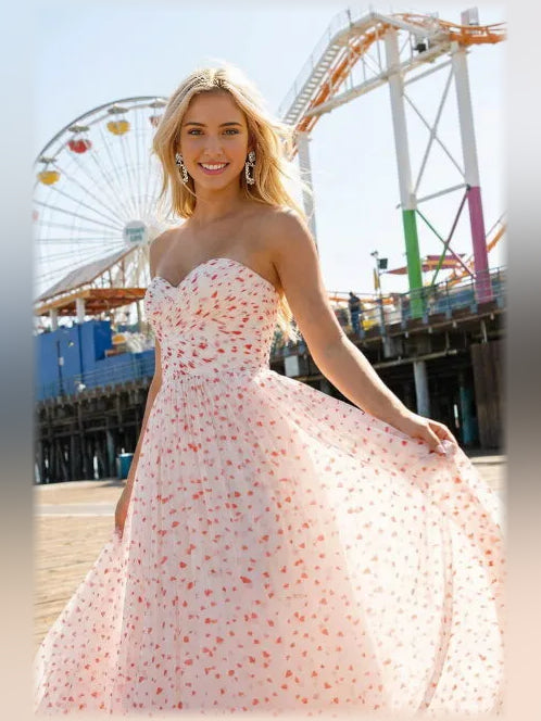 As Picture a-line midi formal dress with printed pattern, alternate view
