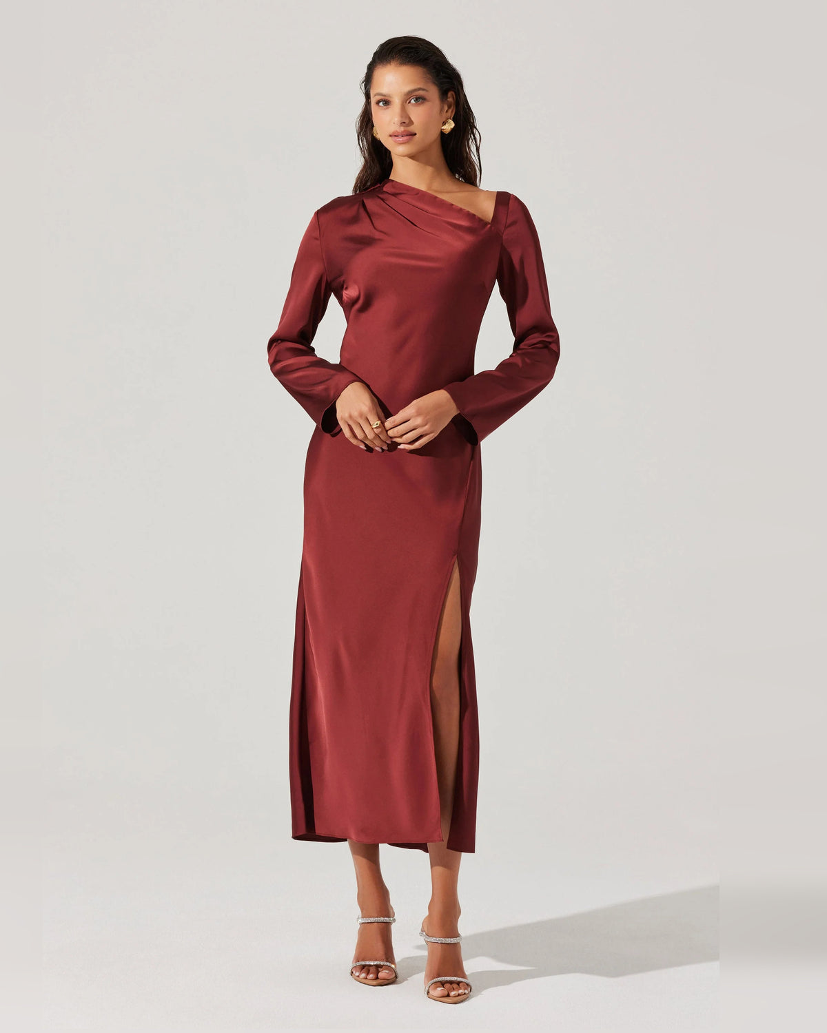 spaghetti strap a-line maxi formal dress - image 3