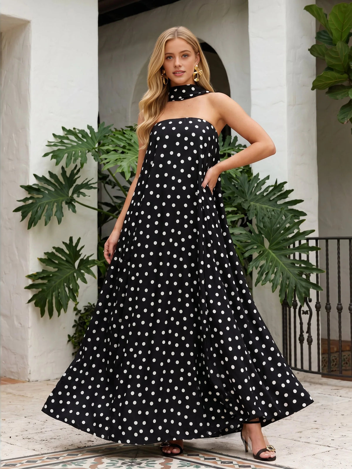 More Color maxi bridesmaid dress, alternate view showing the dress shape and hem