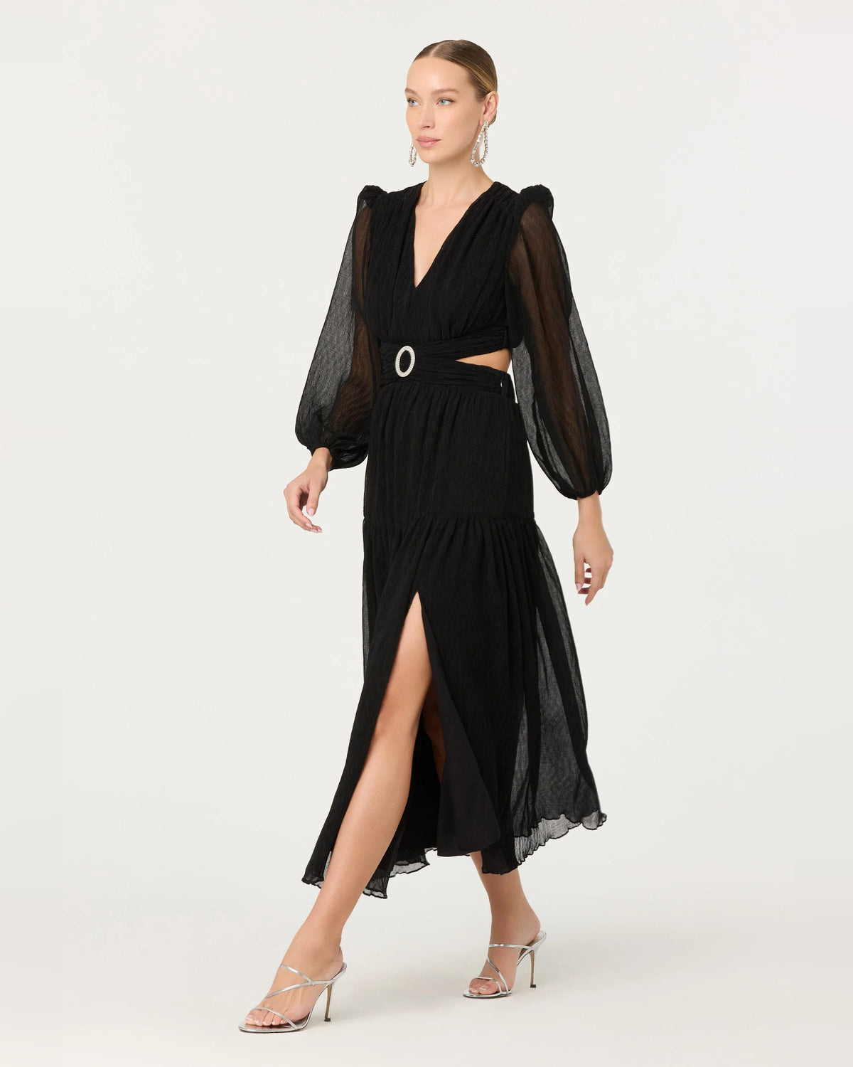 v-neck a-line maxi formal dress - image 3