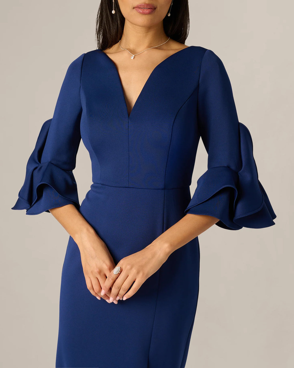 sheath maxi mother of the bride dress - image 3