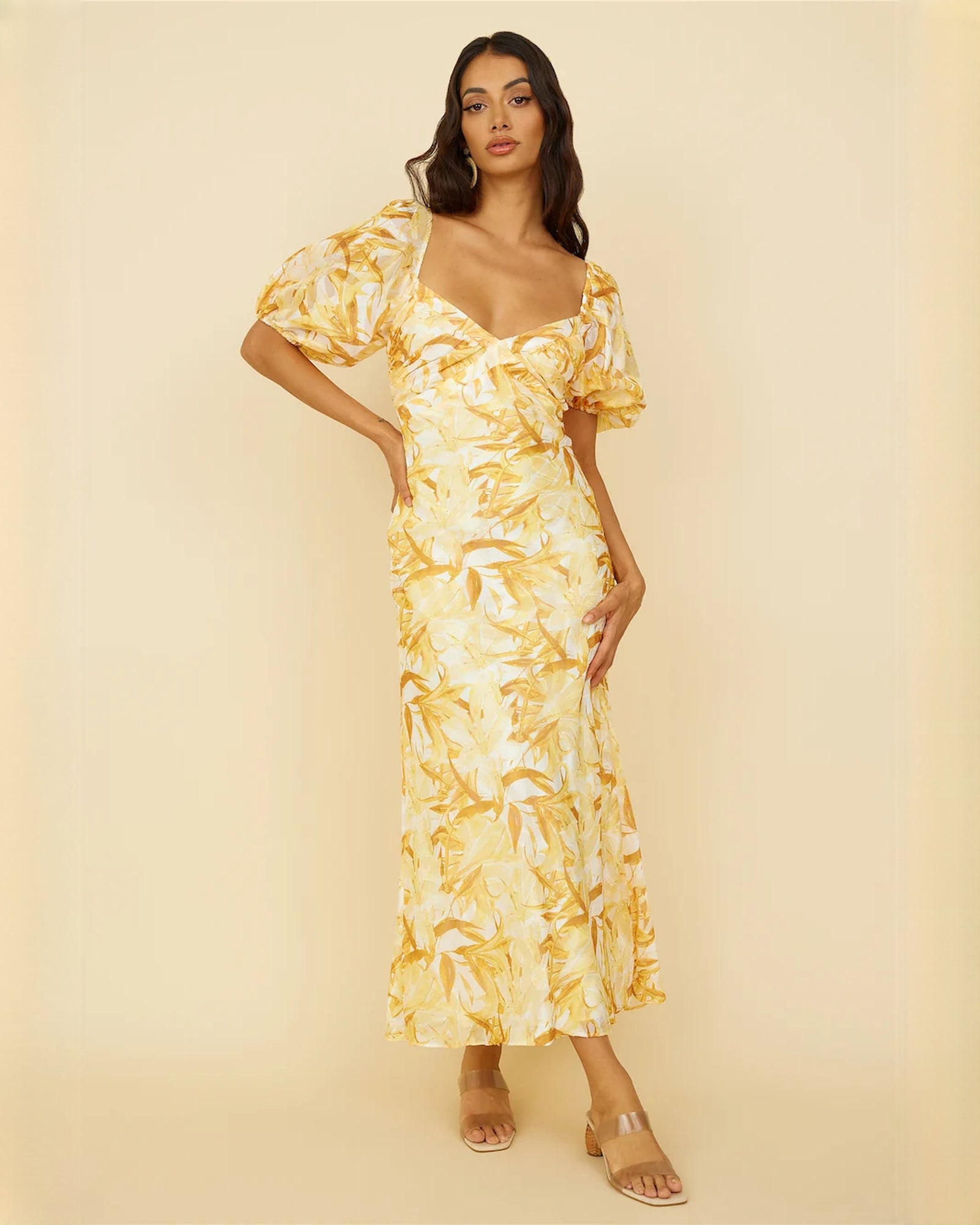 sleeveless chiffon a-line maxi bridesmaid dress - image 3