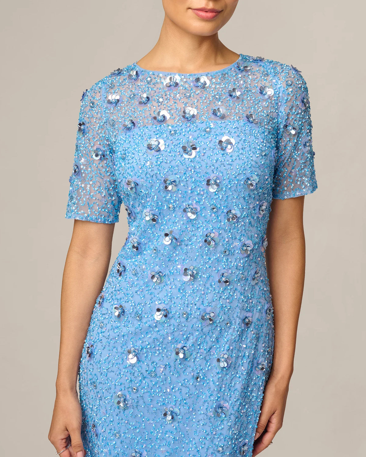 spaghetti strap a-line maxi mother of the bride dress - image 3