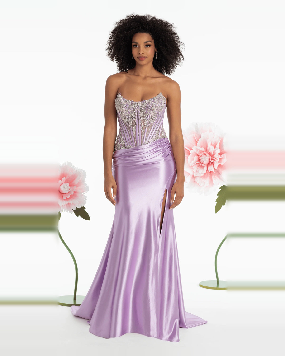 strapless column floor-length prom dress - image 3