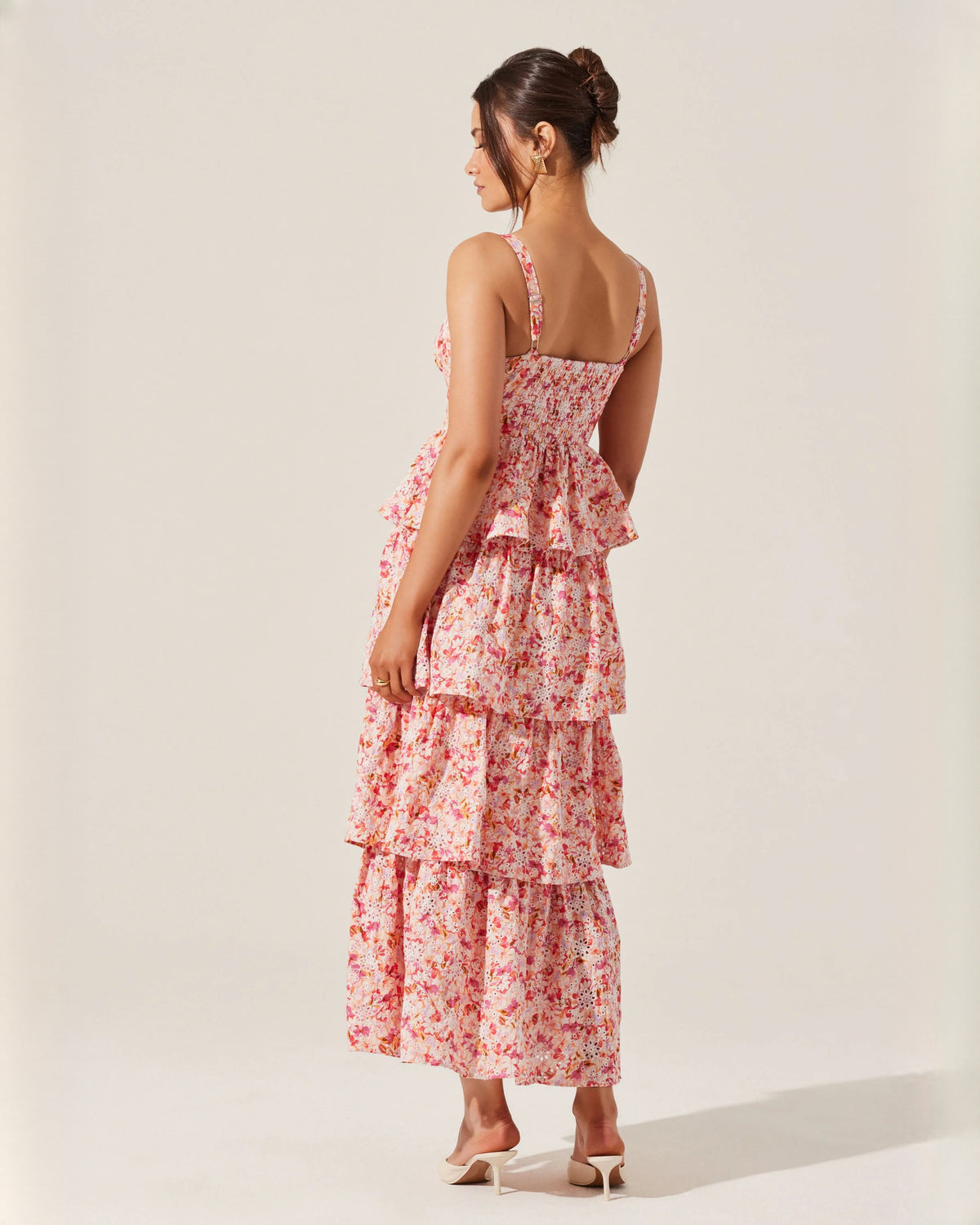 sleeveless chiffon a-line maxi bridesmaid dress - image 3