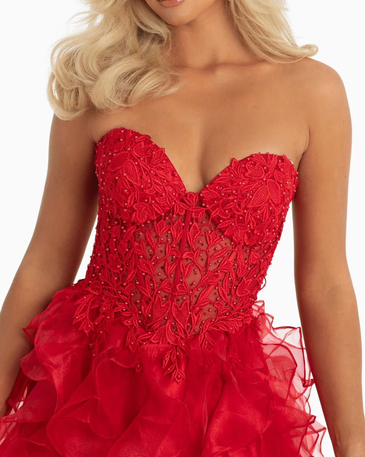 strapless ball-gown floor-length prom dress - image 3