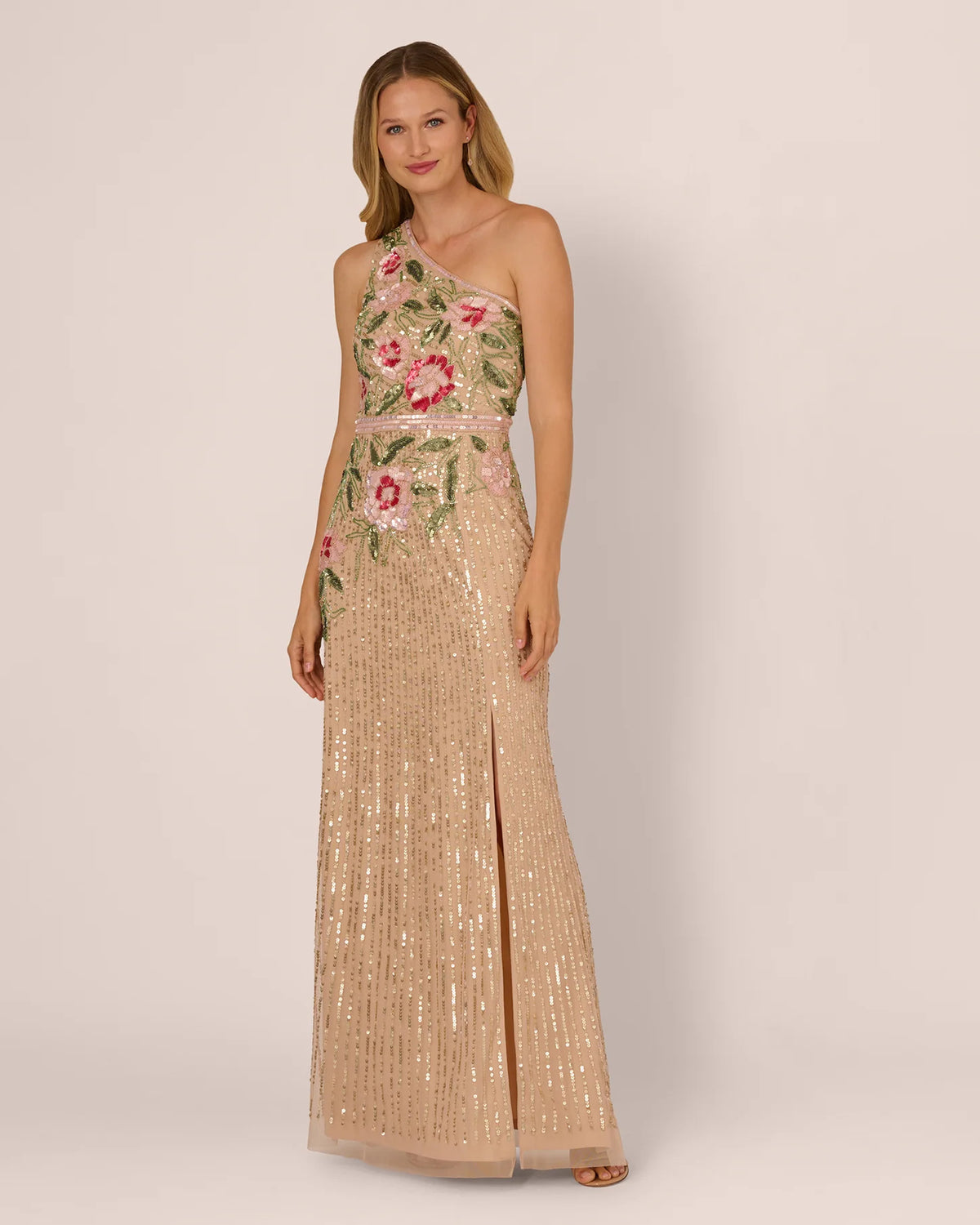 one-shoulder a-line maxi mother of the bride dress - image 3
