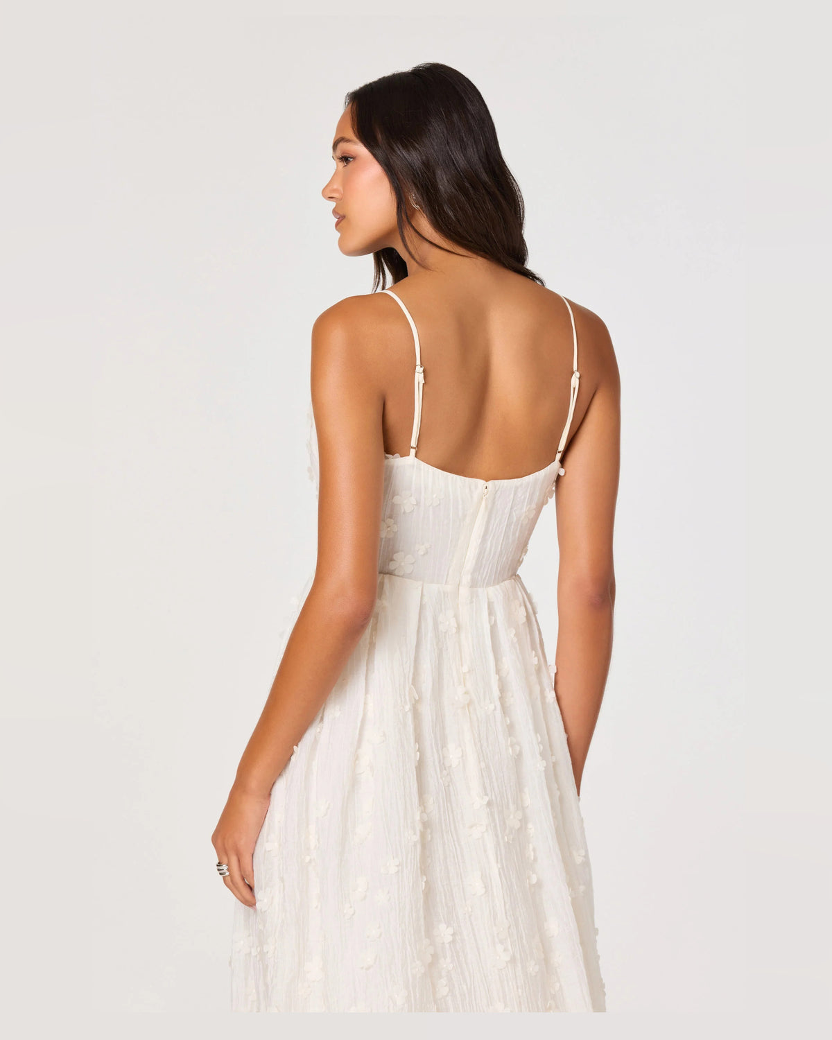 spaghetti strap a-line midi homecoming dress - image 3