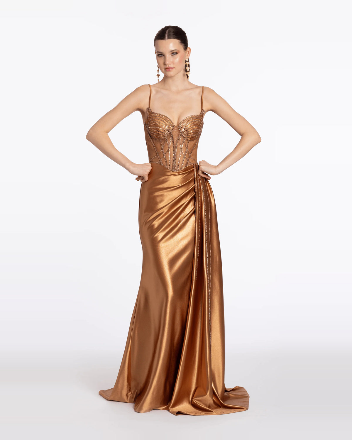 column maxi prom dress - image 3