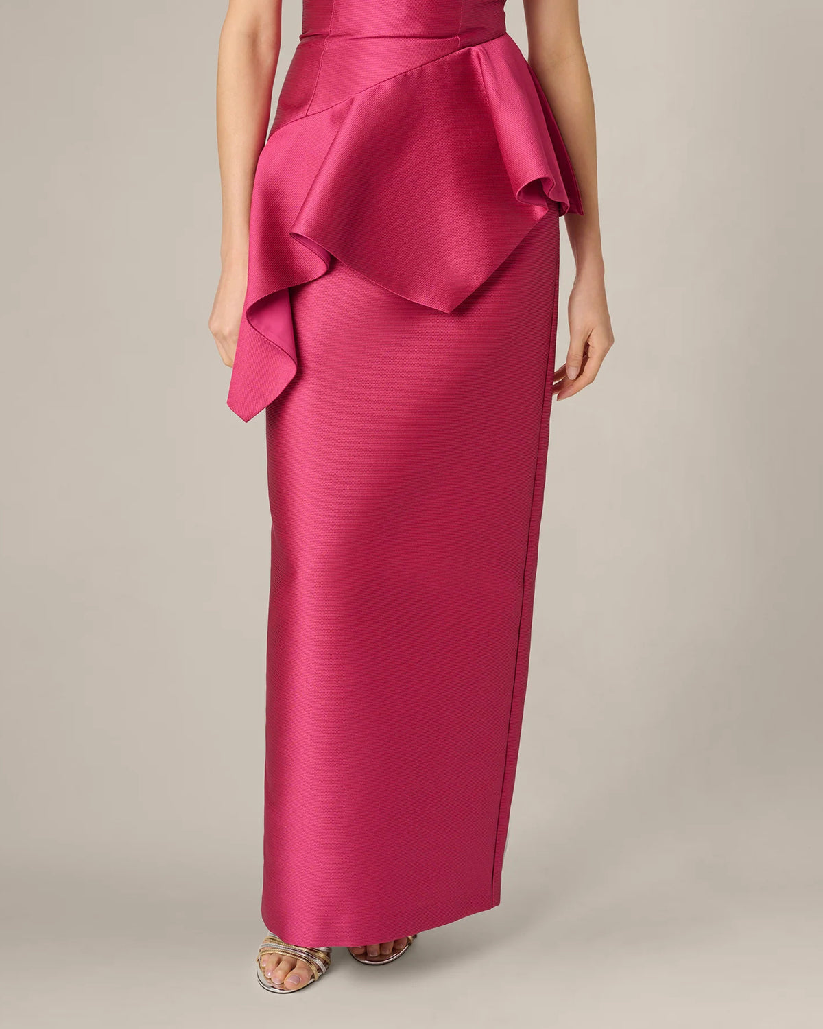 strapless a-line maxi mother of the bride dress - image 3