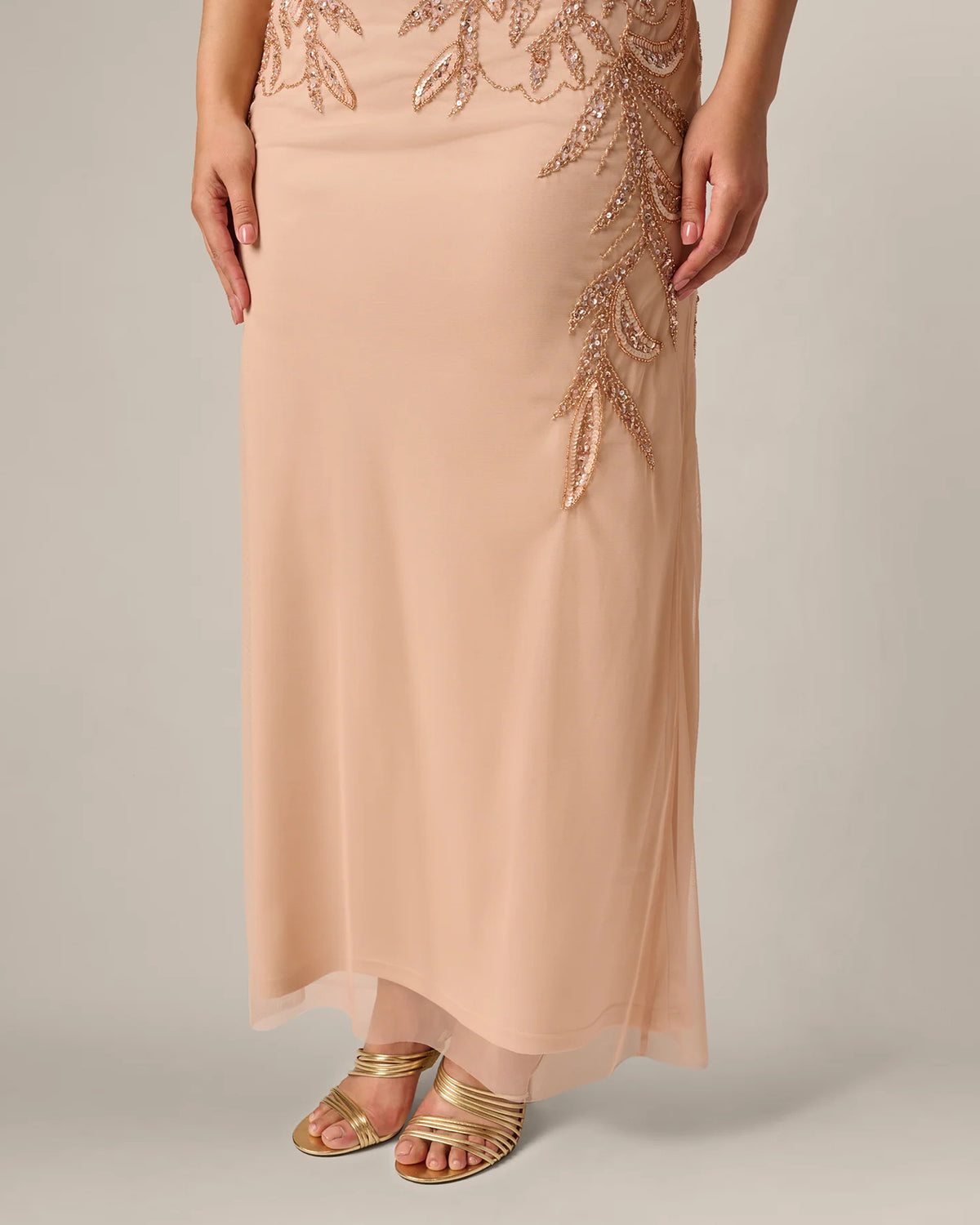 sleeveless sheath maxi mother of the bride dress - image 3