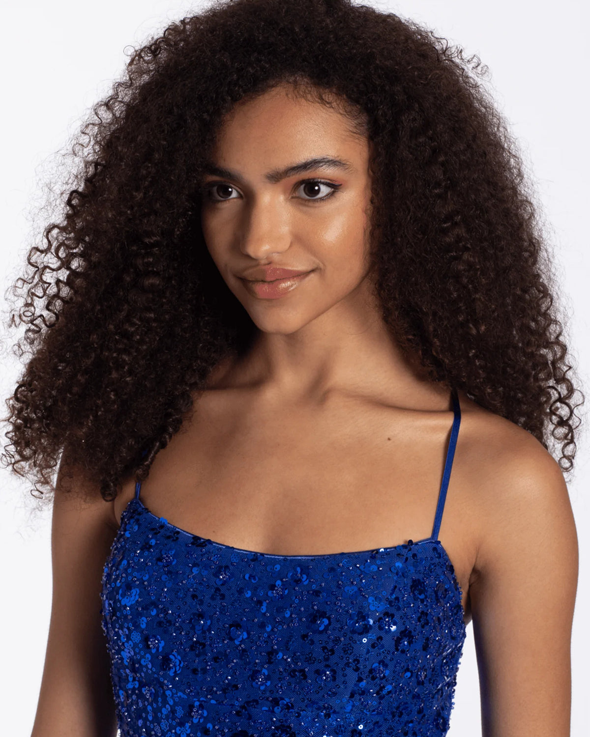 spaghetti strap sheath maxi homecoming dress - image 3