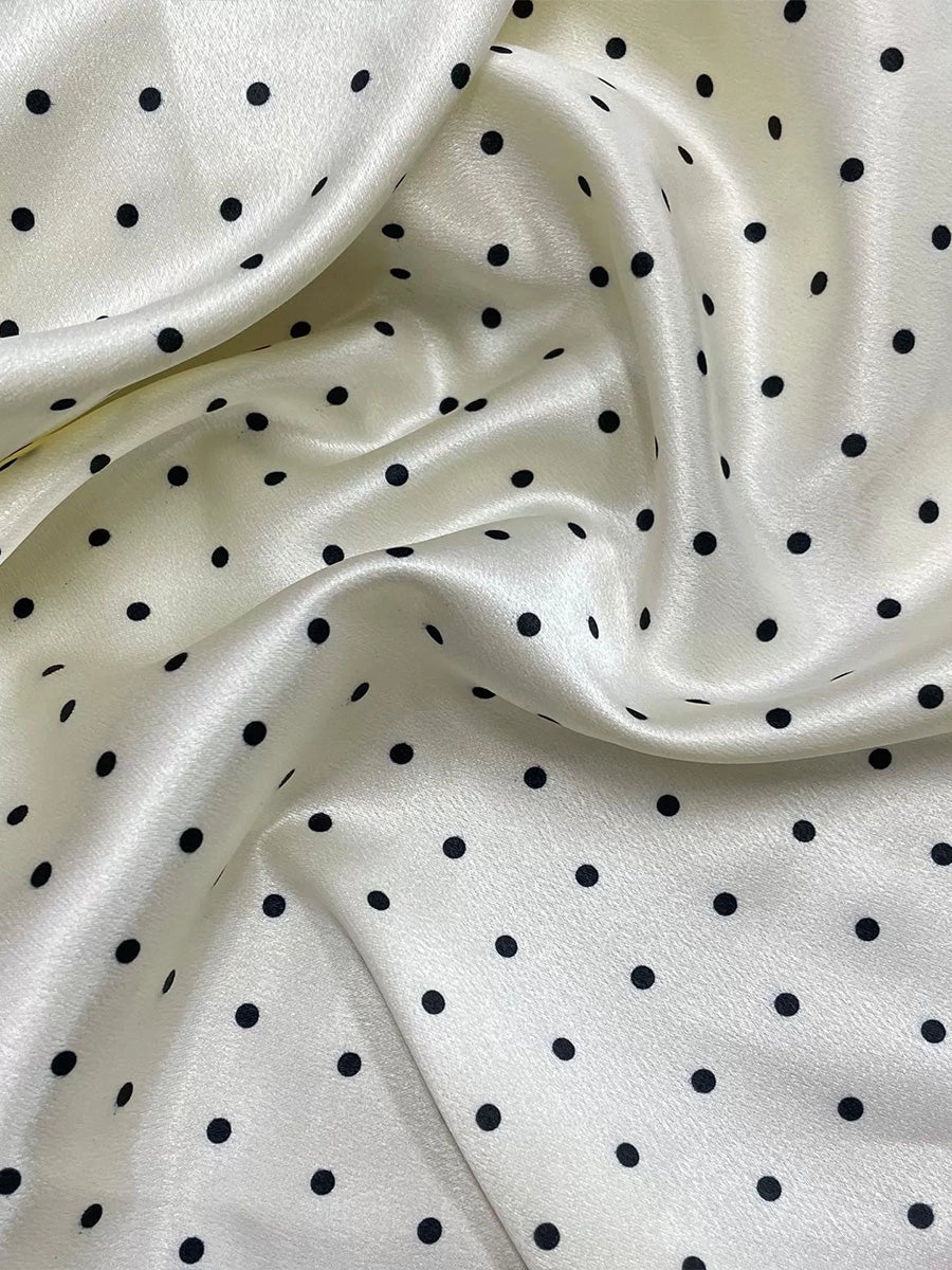 White & Black midi mother of the bride dress, alternate view showing the dress shape and hem