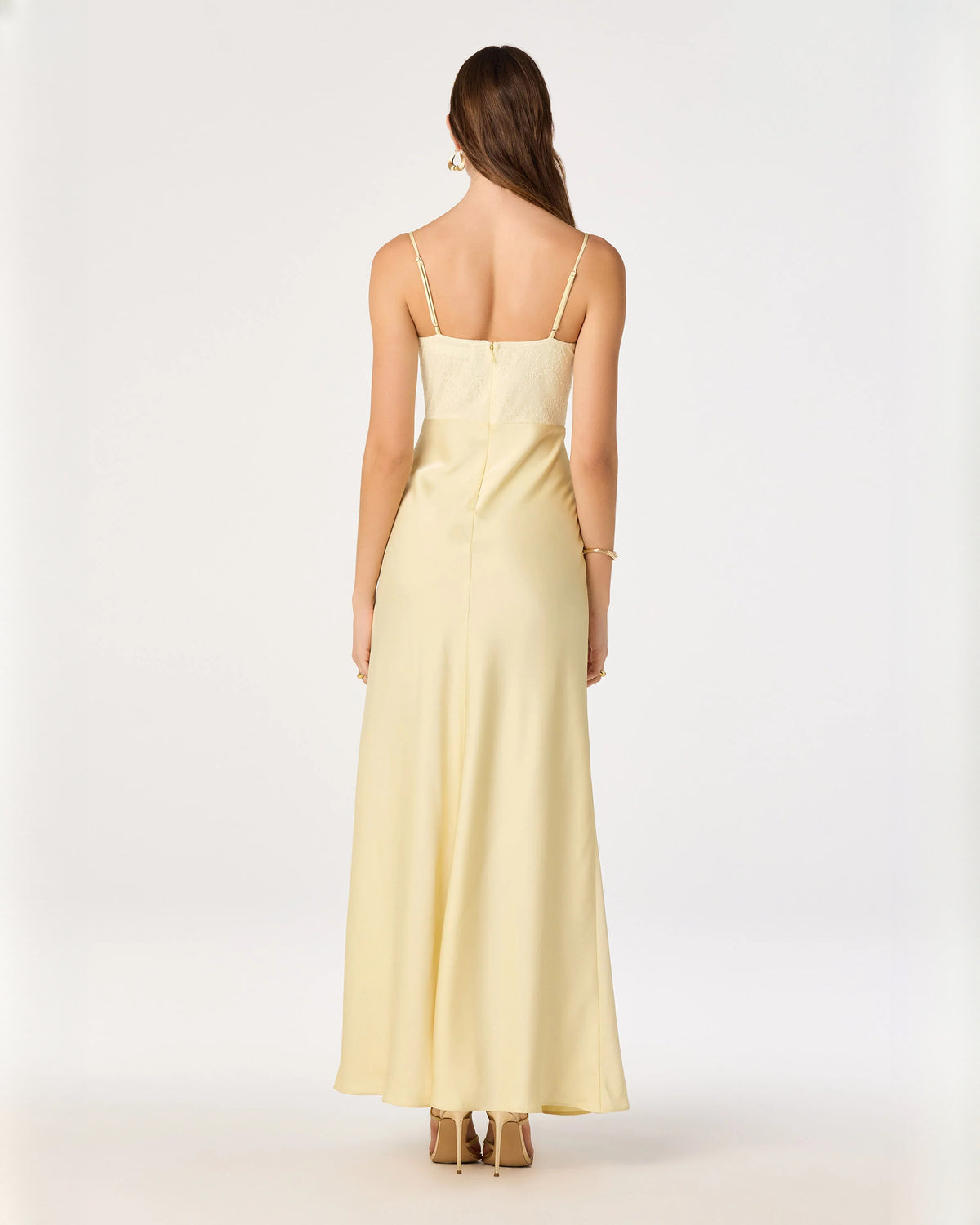 sweetheart satin a-line maxi bridesmaid dress - image 3