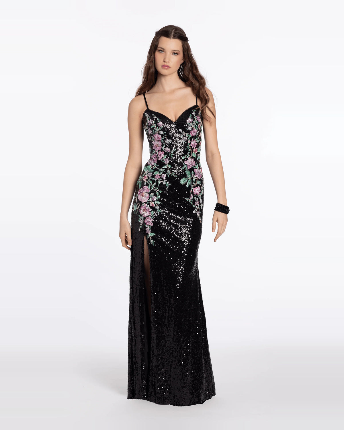 sweetheart column maxi prom dress - image 3