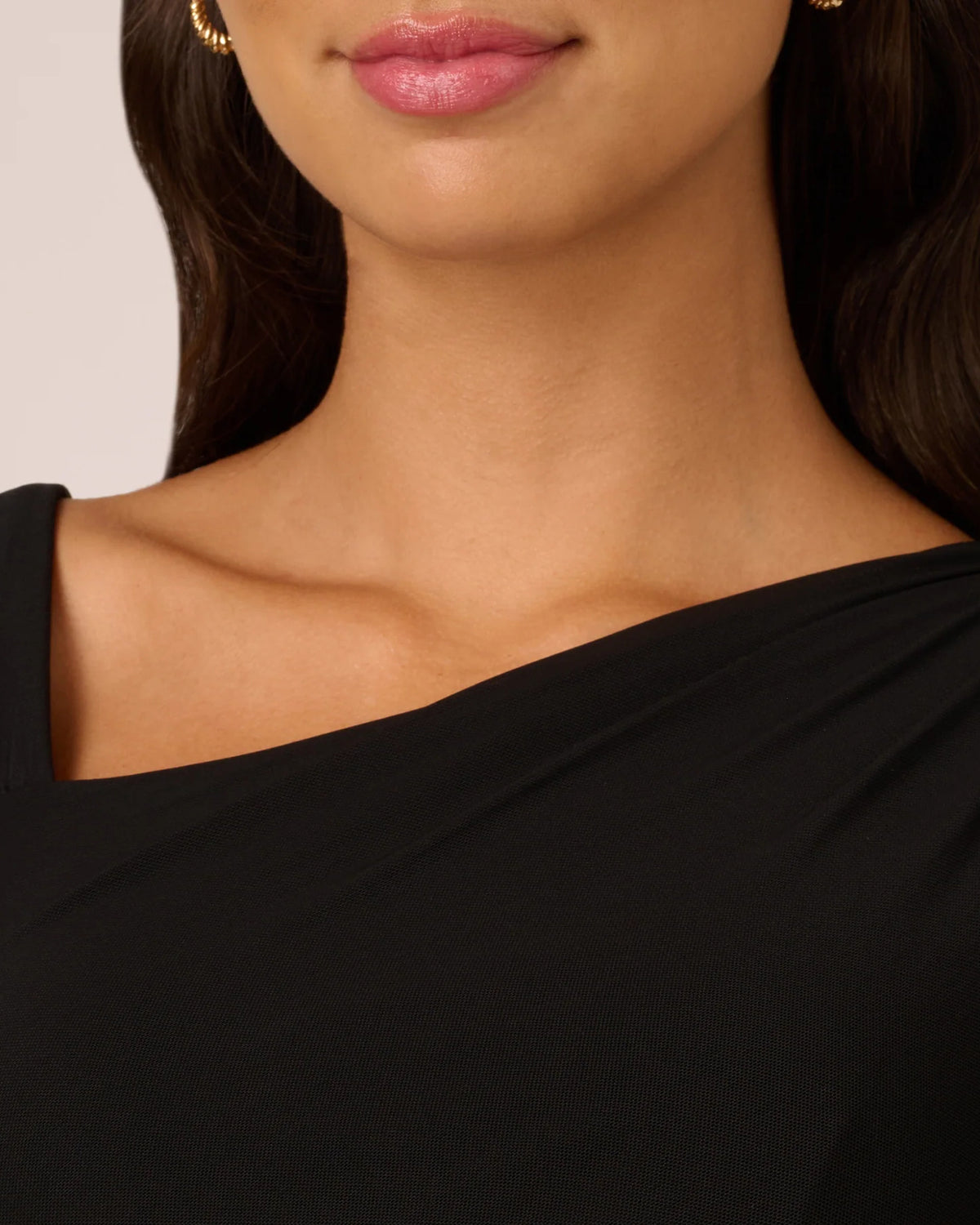 asymmetrical neck mermaid floor-length mother of the bride dress - image 3