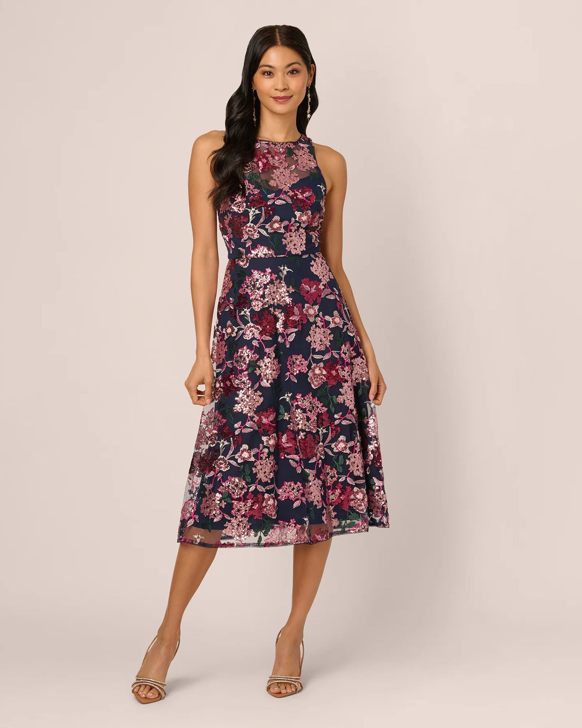 sleeveless a-line midi mother of the bride dress - image 3