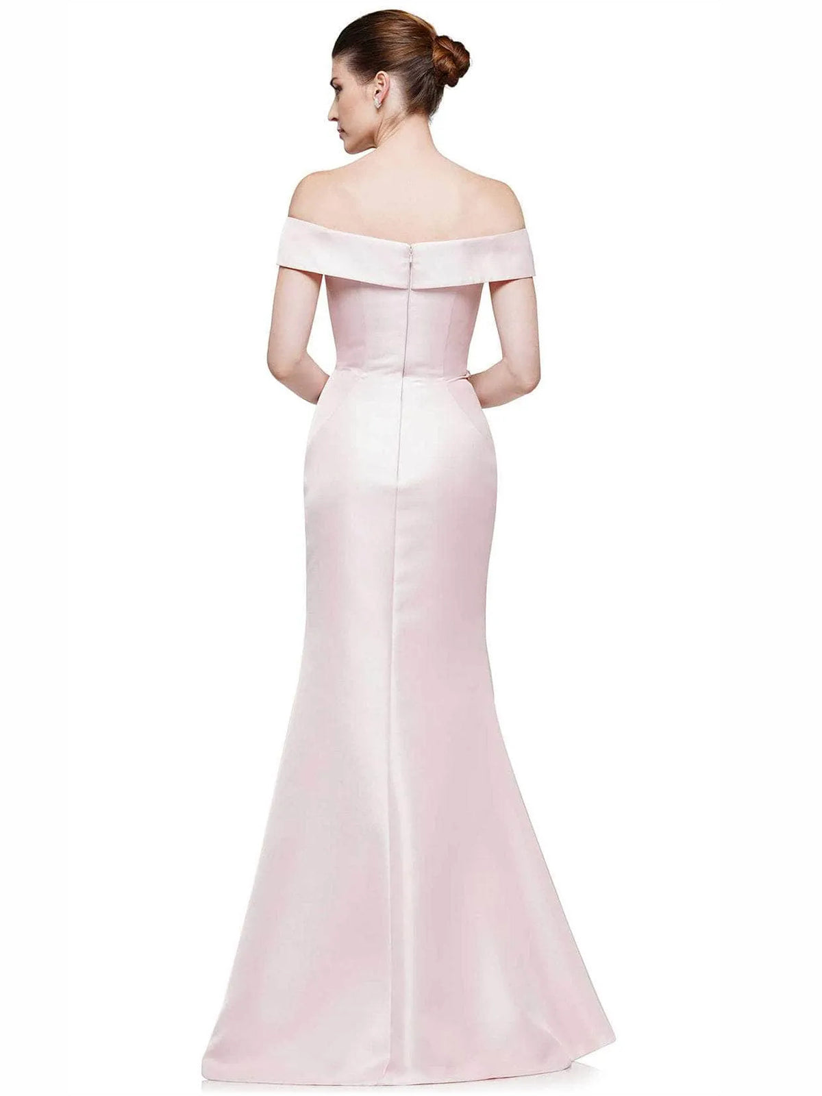 Dark Navy mermaid floor-length formal dress with beading, alternate view