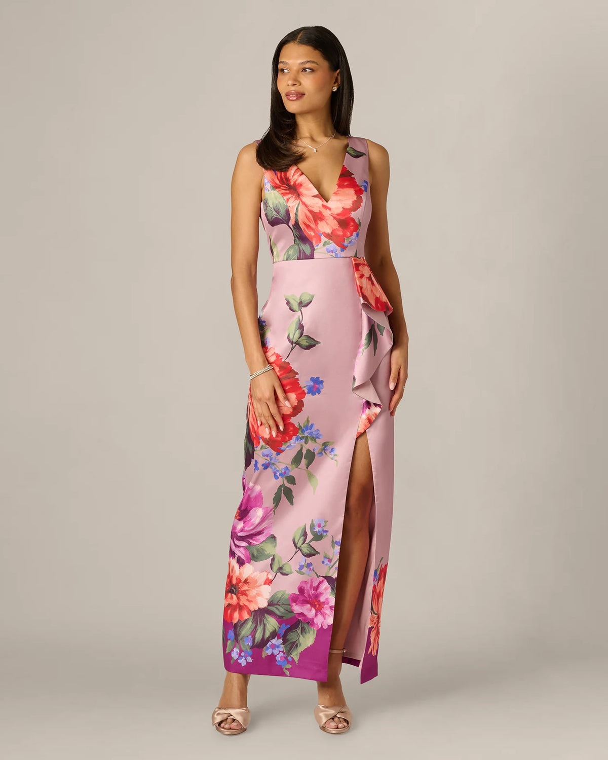 sheath maxi mother of the bride dress - image 3