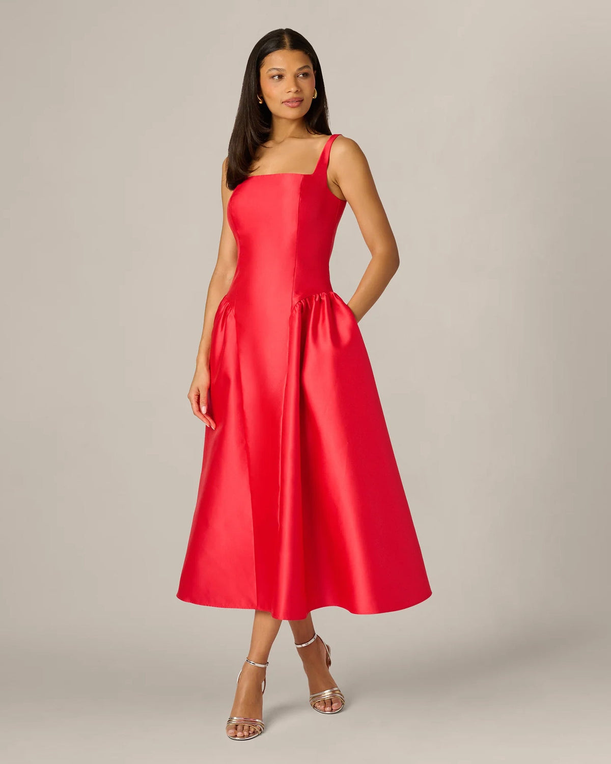 fit-and-flare midi mother of the bride dress - image 3
