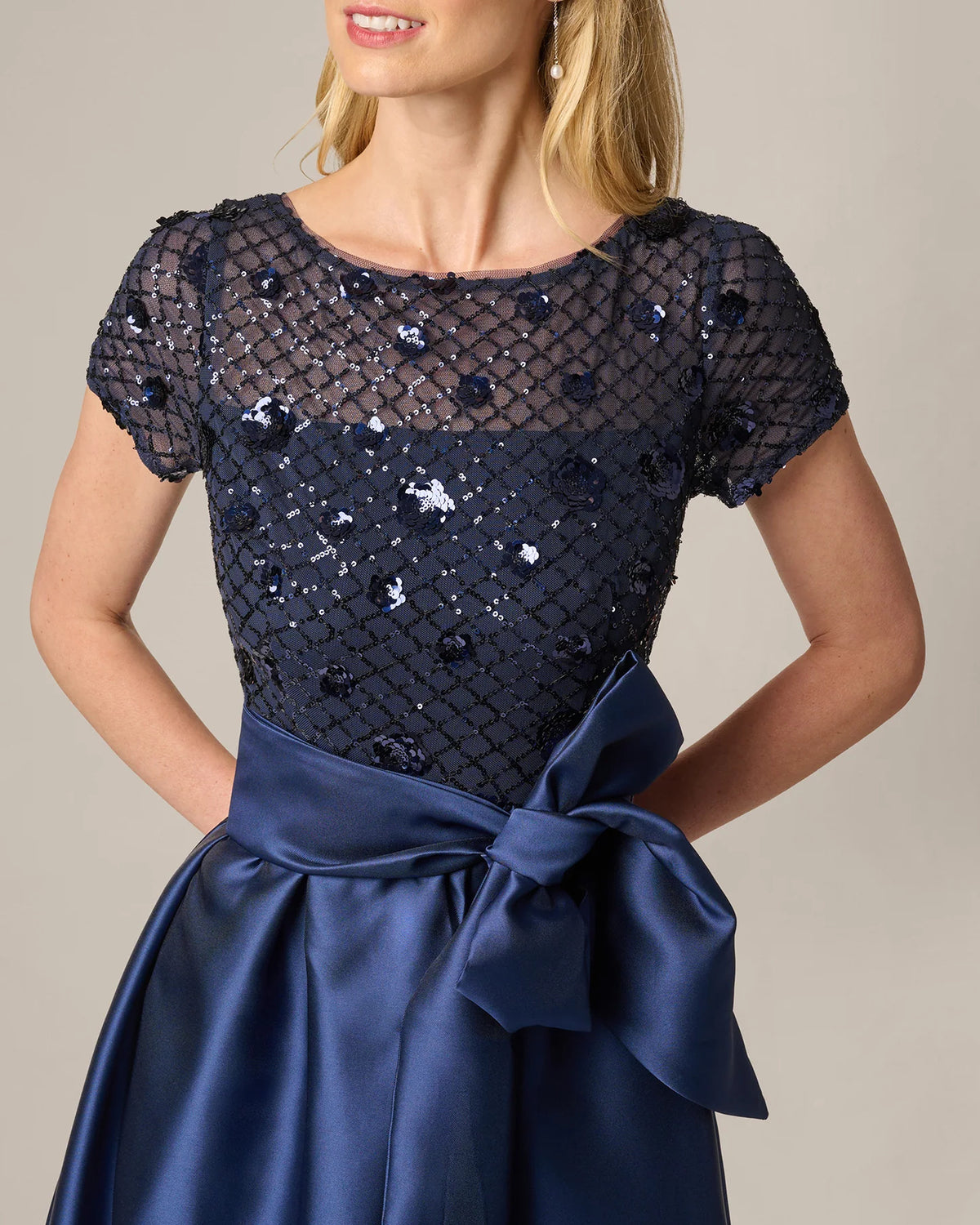spaghetti strap a-line maxi mother of the bride dress - image 3