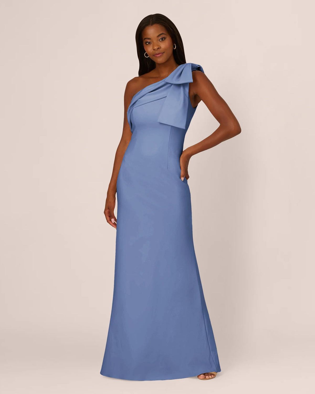 one-shoulder mermaid maxi mother of the bride dress - image 3