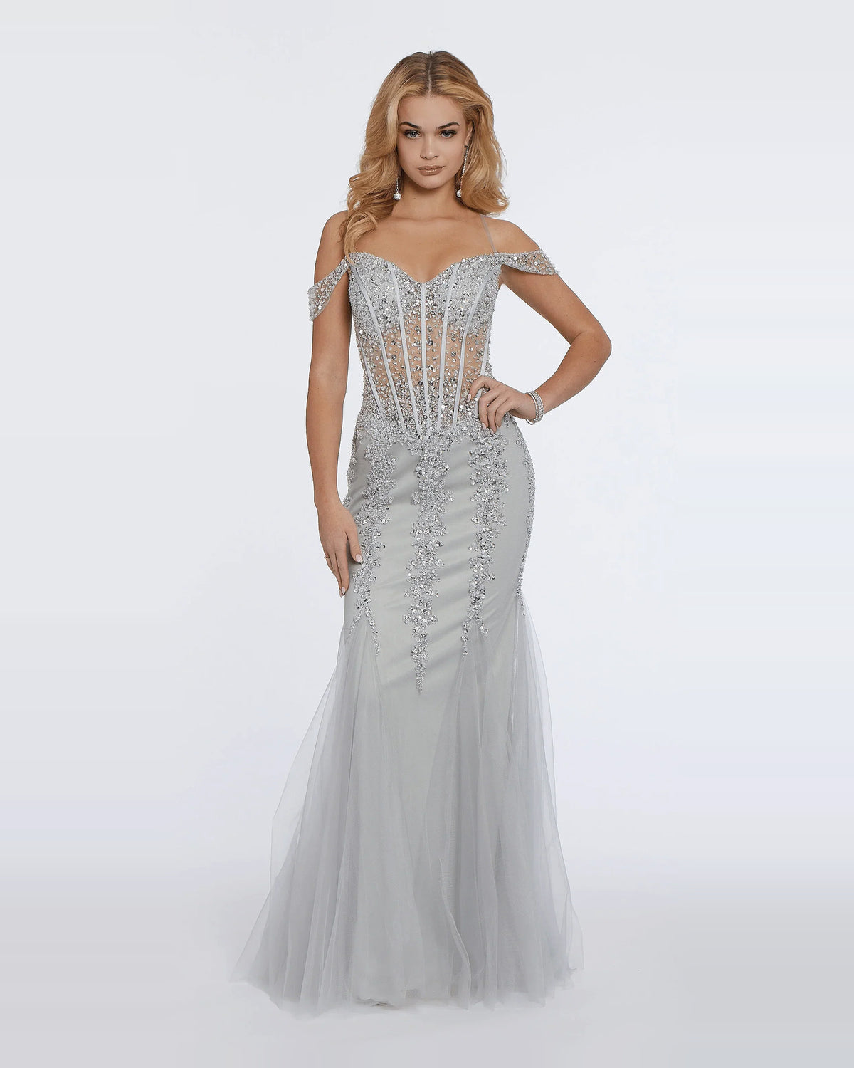 off shoulder mermaid floor-length prom dress - image 3