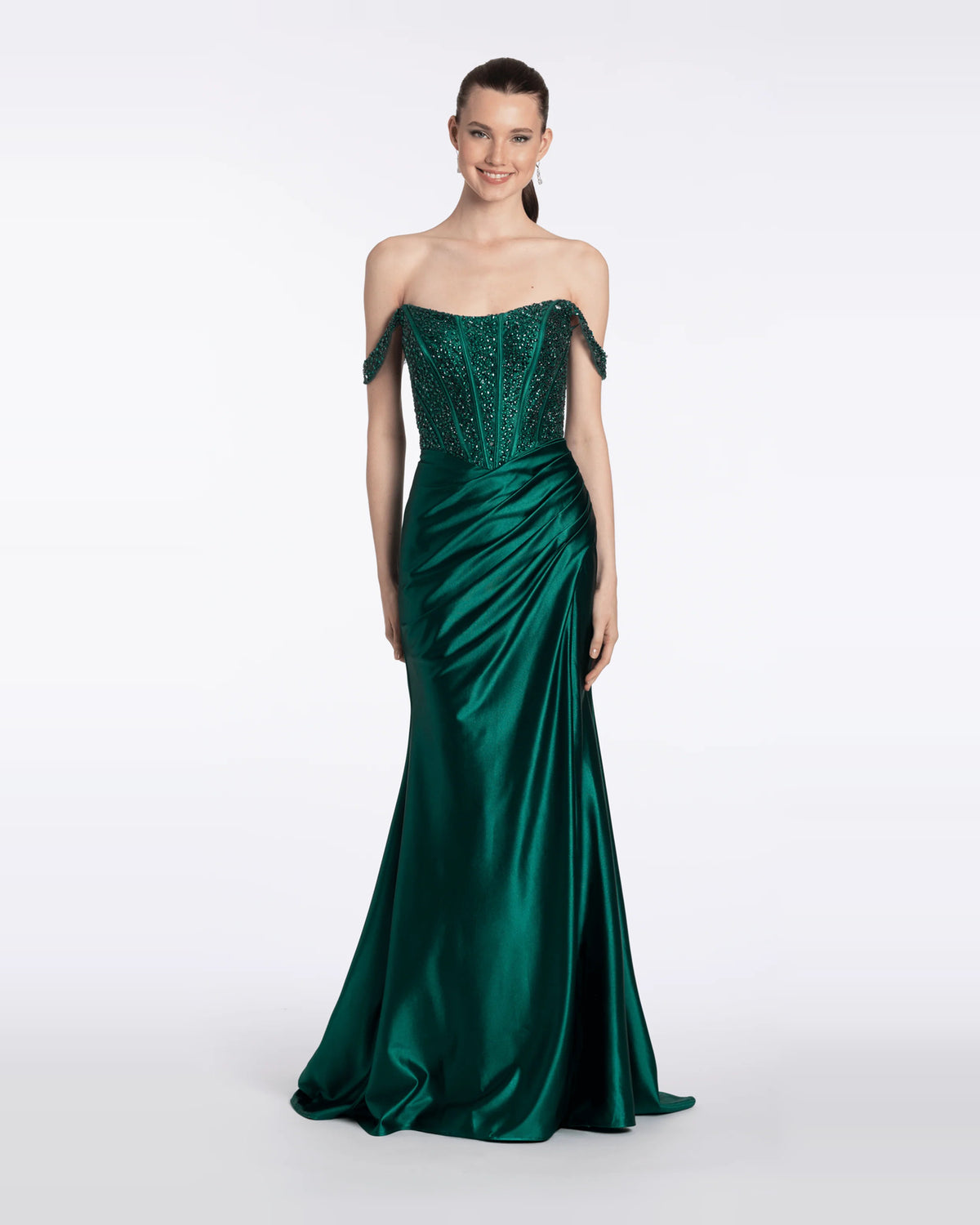 sweetheart column maxi prom dress - image 3