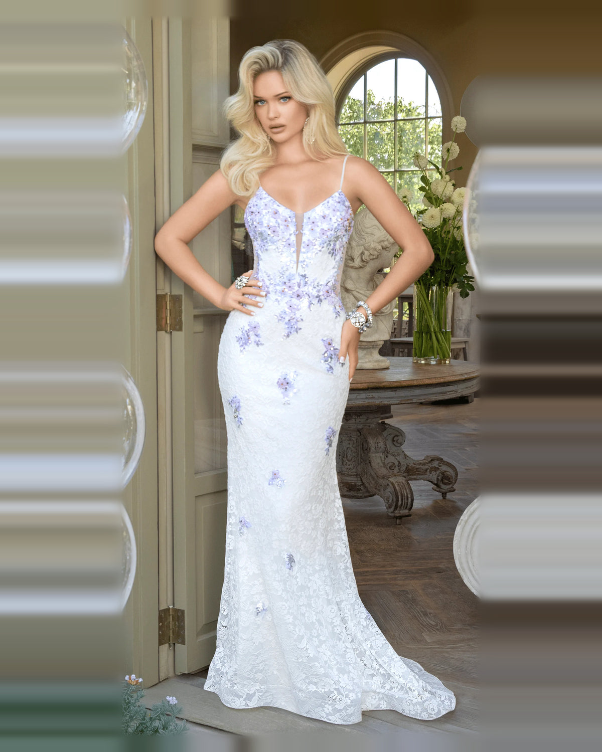 sweetheart trumpet maxi prom dress - image 3