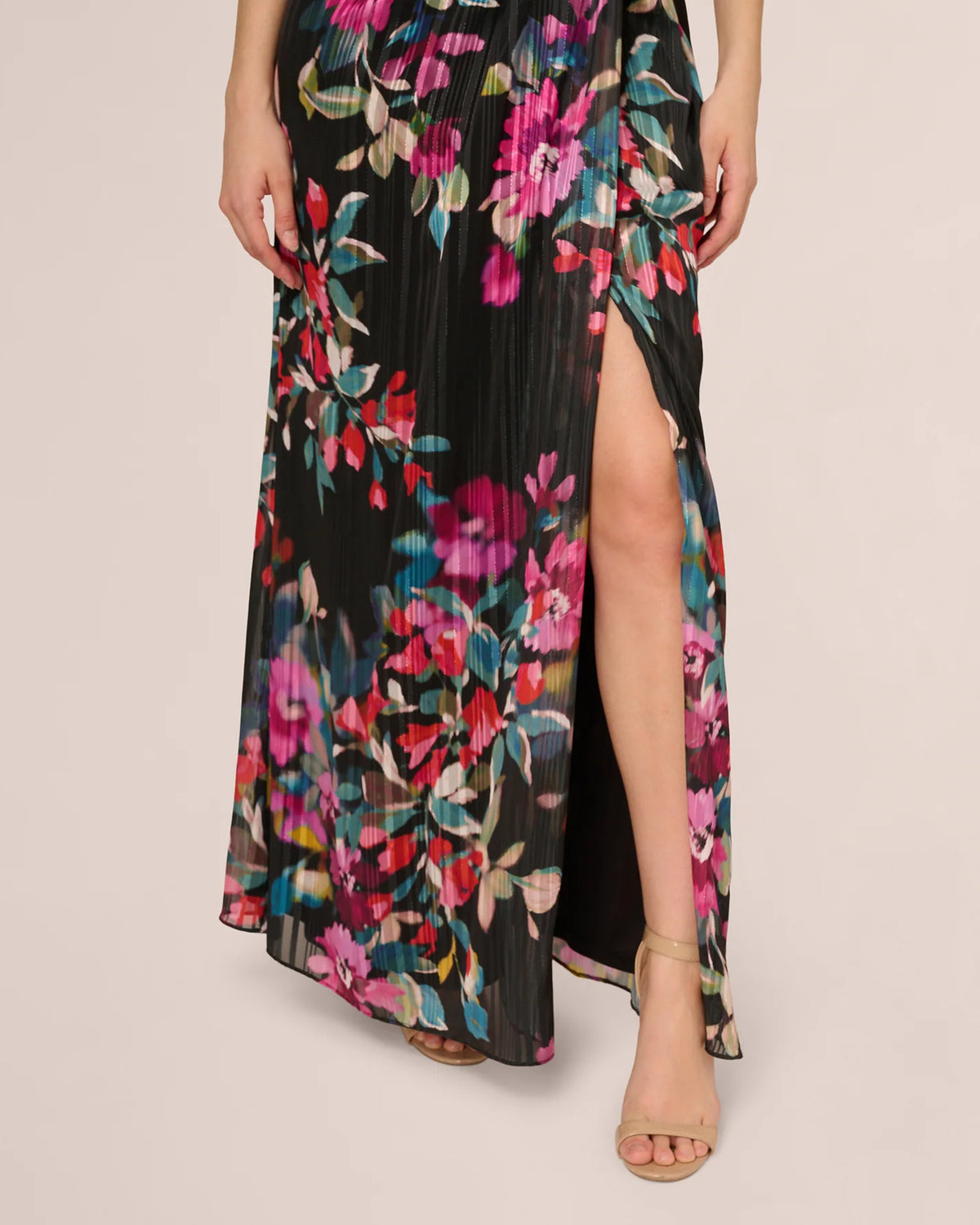 one-shoulder a-line maxi mother of the bride dress - image 3