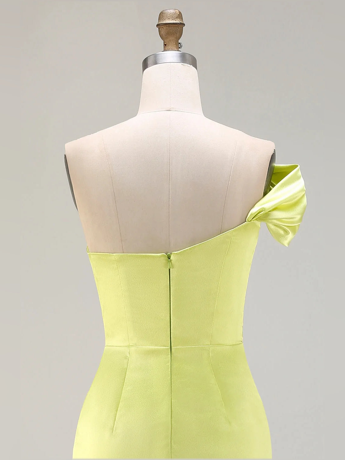 Lime Green floor-length prom dress, alternate view showing the dress shape and hem