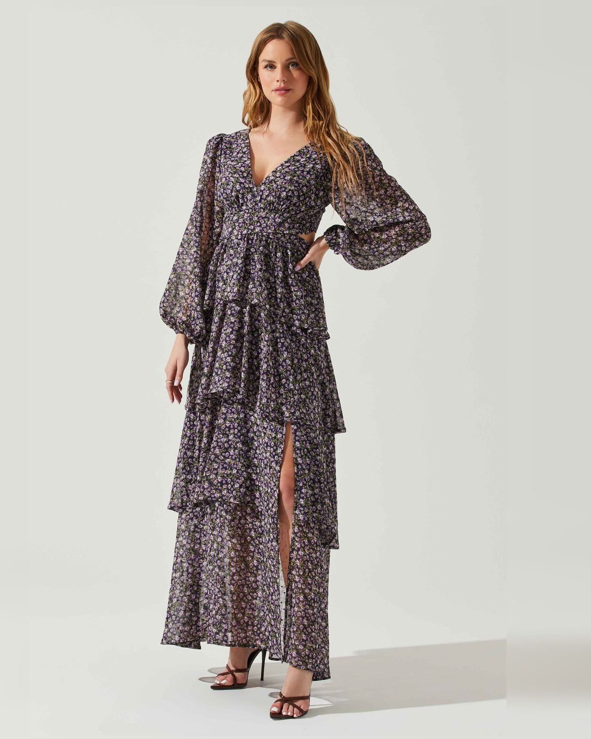 spaghetti strap a-line maxi formal dress - image 3