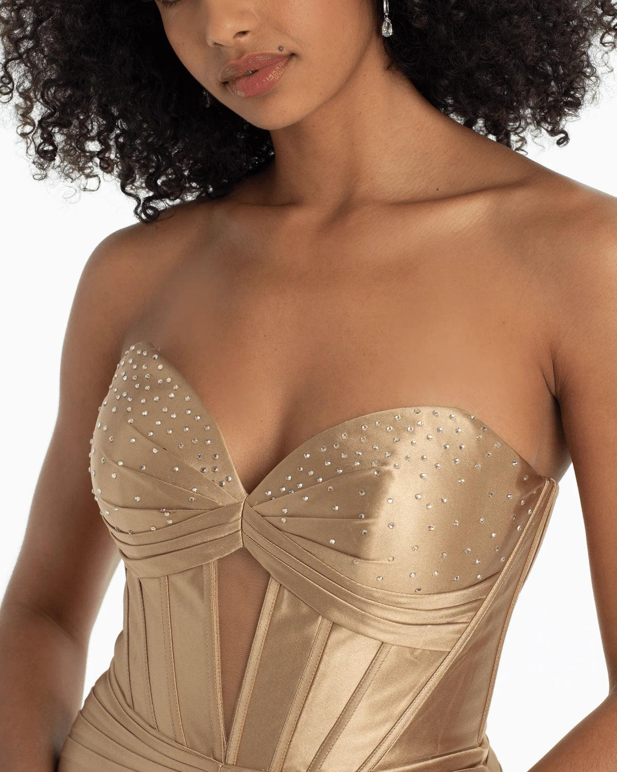 strapless trumpet floor-length prom dress - image 3