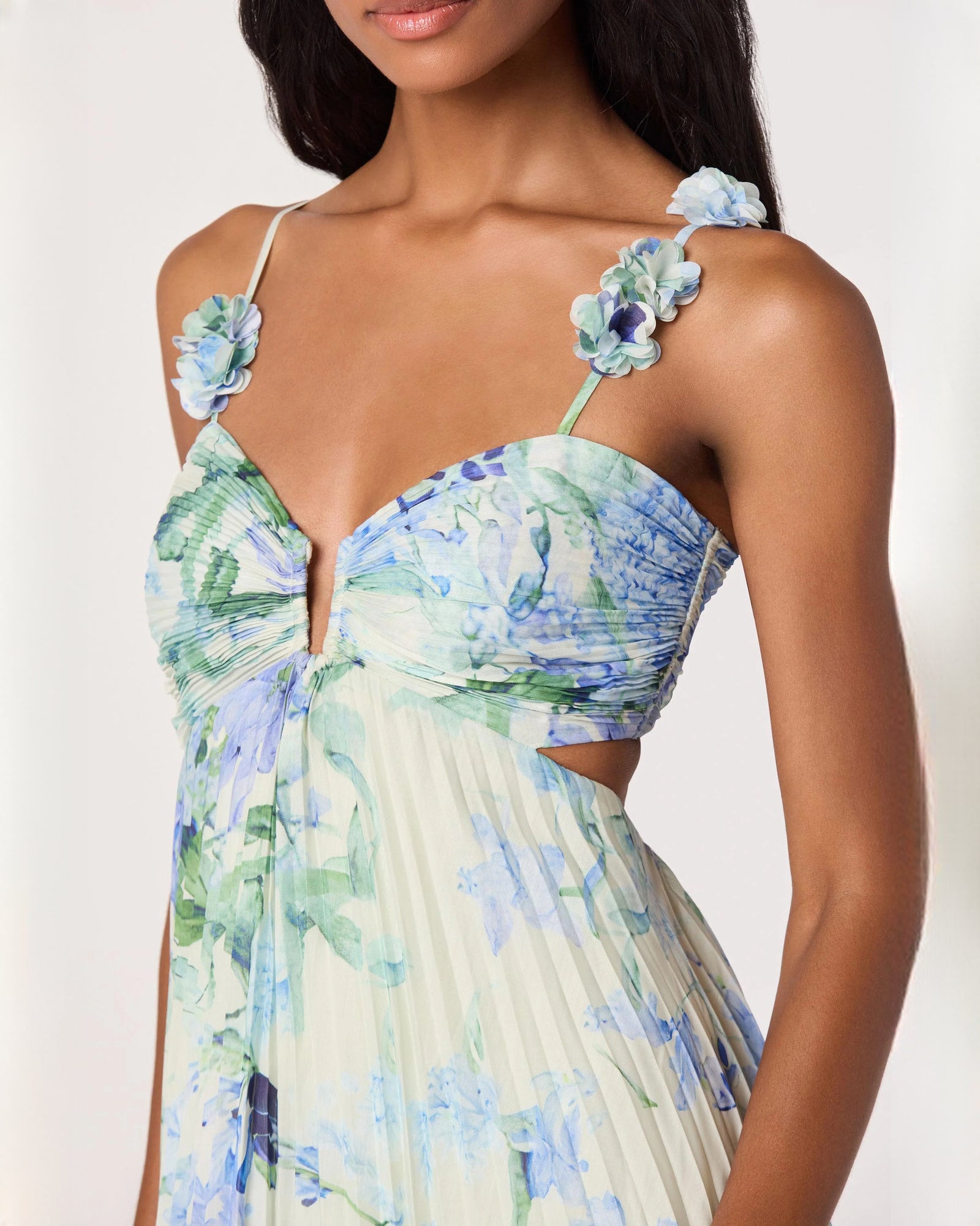 sleeveless chiffon a-line maxi bridesmaid dress - image 3