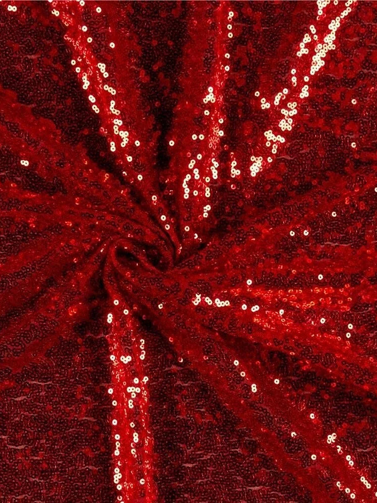 Burgundy mermaid floor-length formal dress with sequins, alternate view showing the bodice