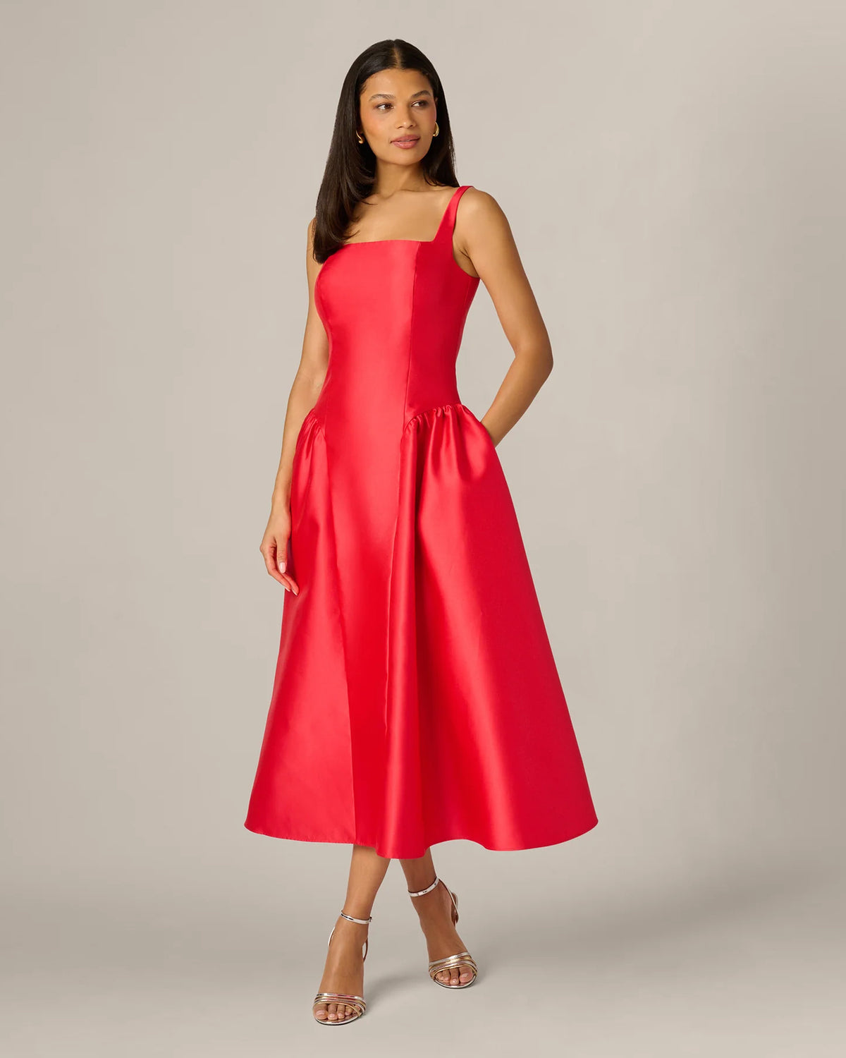 fit-and-flare midi mother of the bride dress - image 3
